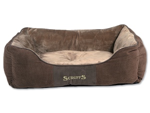 Pelíšek SCRUFFS Chester Box Bed čokoládový 75×60cm
