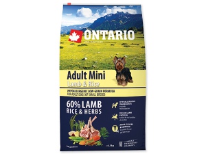ONTARIO Adult Mini Lamb & Rice 2,25kg