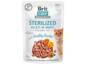 Kapsička BRIT Care Cat Sterilized Fillets in Gravy with Healthy Rabbit 85g