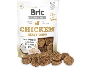 Snack BRIT Jerky Chicken with Insect Meaty Coins 200g