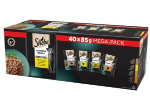 Sheba Select Slices in jelly drůbeží 40 x 85 g kapsa kuře, krůta, kachna, drůbeží