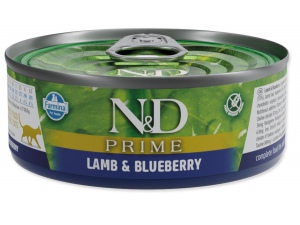 Konzerva N&D Cat Prime Lamb & Blueberry 70g