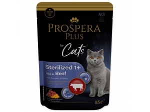 Kapsička Prospera Plus Sterilized 1+, Beef, Pumpkins 85g