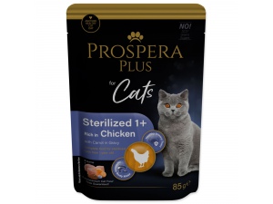 Kapsička Prospera Plus Sterilized 1+, Chicken, Carrot 85g