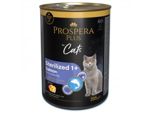 Konzerva Prospera Plus Sterilized 1+ Lososové paté bohaté na bílou rybu 395g