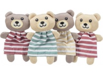 Medvídek v šatech, s catnipem, 12 cm, tkanina, různé barvy